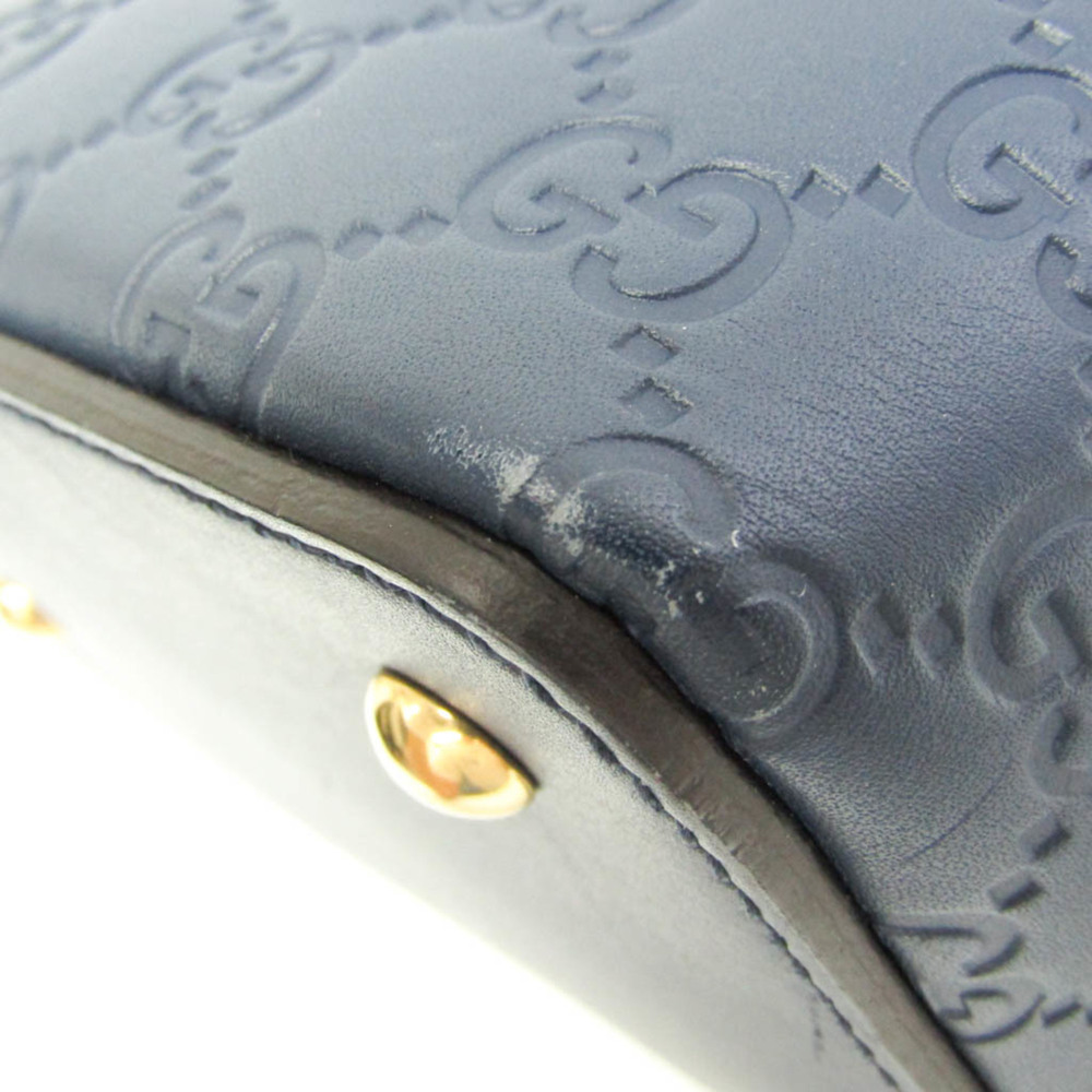 GUCCI Authentic Blue Leather Shoulder Bag - Picture 4 of 16